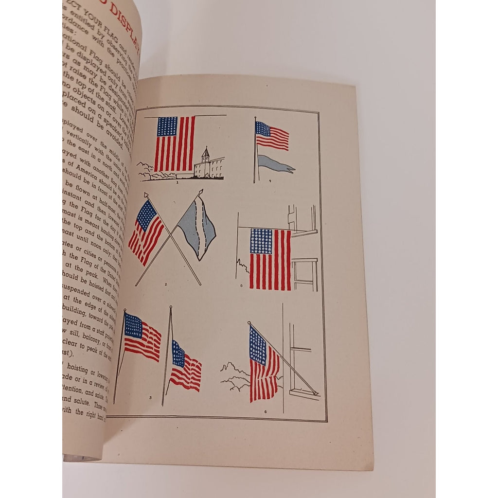 1940s US Marine Corps How To Respect & Display Our Flag Pamphlet Ephemera