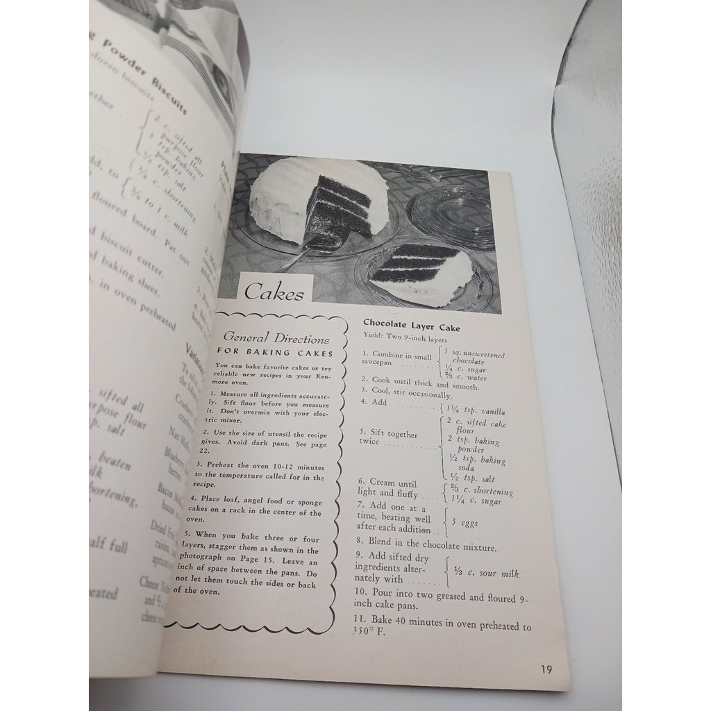 Vintage 1950 Kenmore Gas Cookery Recipe & Instruction Booklet Sears
