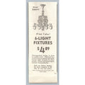 1933 The Fair Dept Store Chandelier Lighting Fixture Print Ad Chicago Ephemera