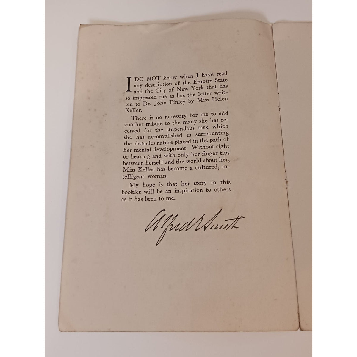 1932 Helen Keller Empire State Building NY Brochure Ephemera Times Wide Photo
