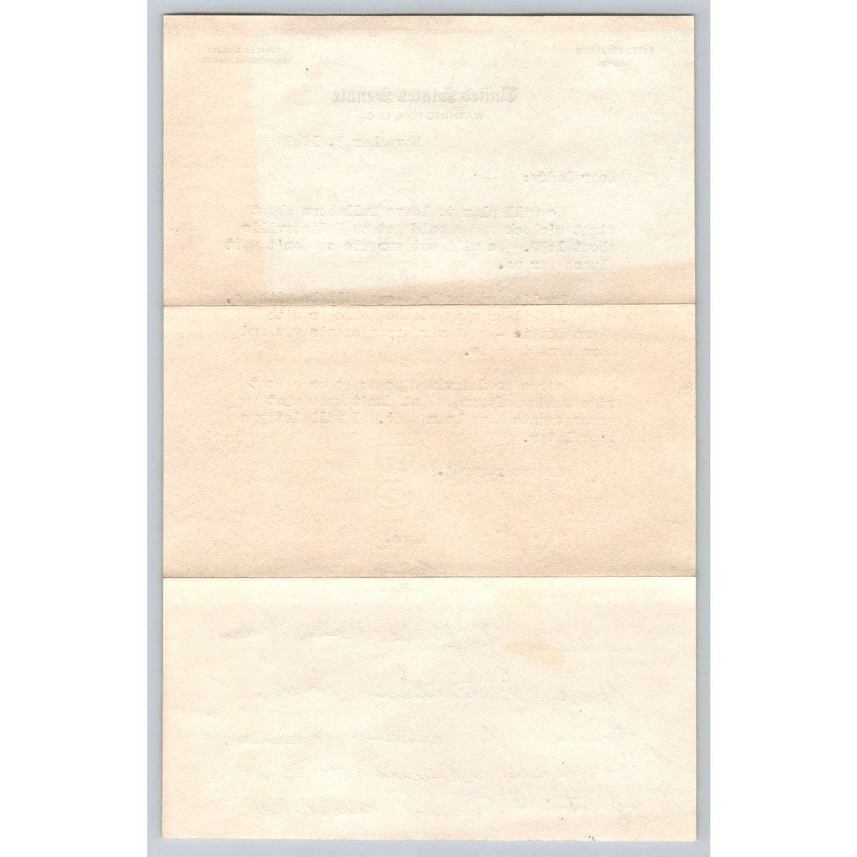 1949 Signed Estes Kefauver Senate Letterhead Personal Letter To Dad Handwritten