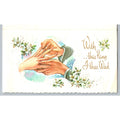 Vintage Wedding Greeting Card With This Ring I Thee Wed Religious Floral