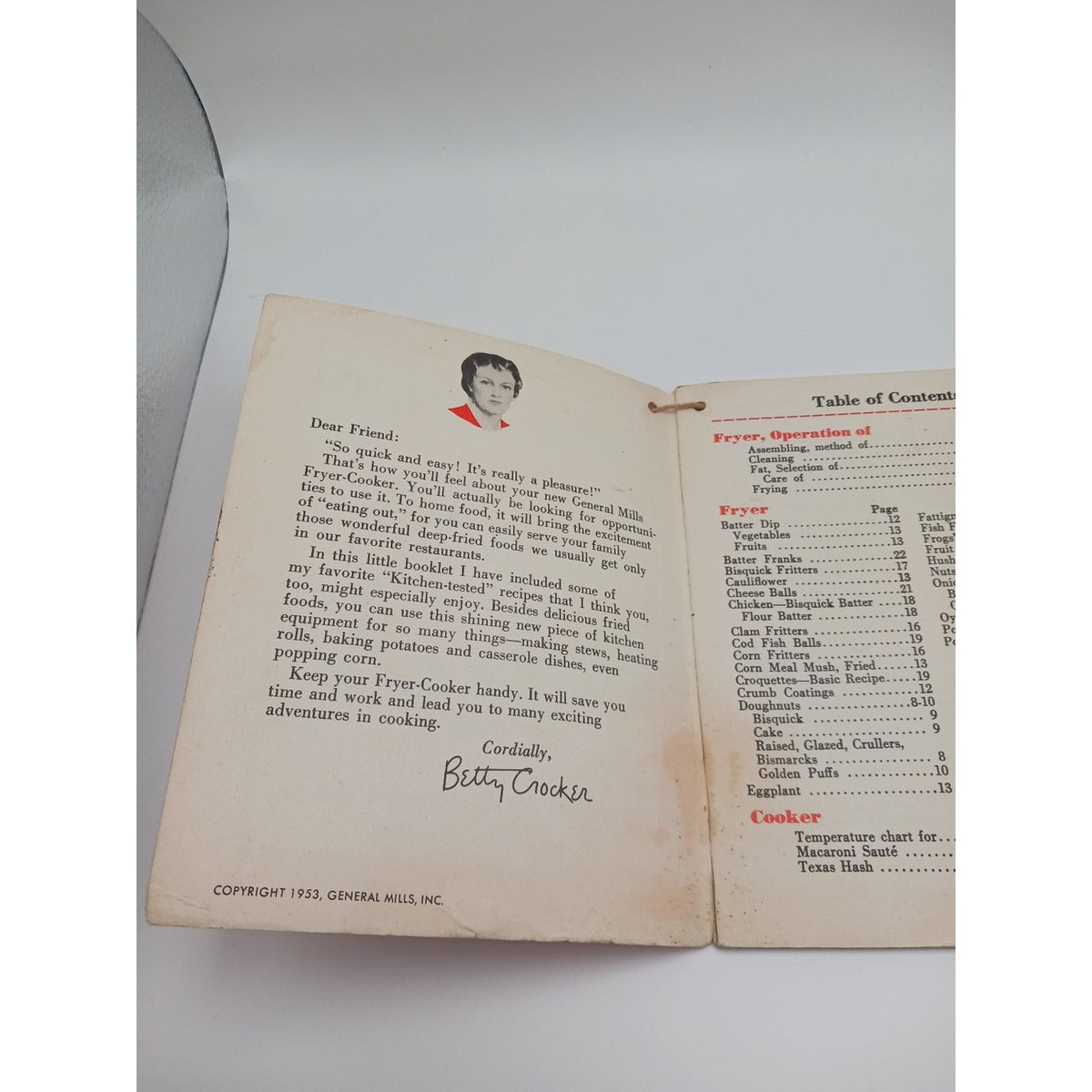 Vintage 1953 General Mills Automatic Fryer Cooker Recipe Booklet