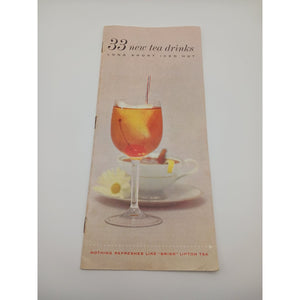 Lipton 33 New Tea Drinks Recipe Booklet Long Short Iced Hot Vintage MCM