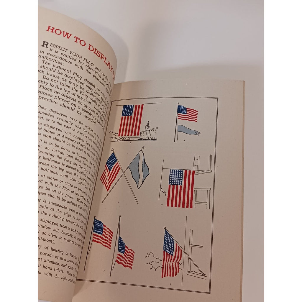 1940s US Marine Corps How To Respect & Display Our Flag Pamphlet Ephemera
