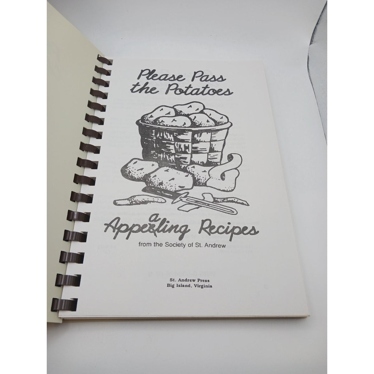 Please Pass the Potatoes Cookbook Society of St Andrew Recipes Spiral Bound VA
