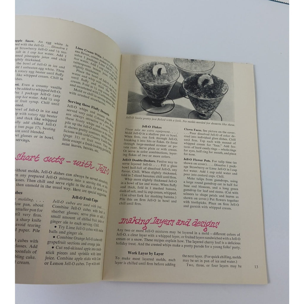 Vintage 1952 Jell-O Recipe Booklet Gelatin Pudding Pie Filling Mid-Century