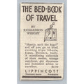 1931 Richardson Wright THE Bed-book OF Travel Lippincott Adv. Ephemera Print Ad