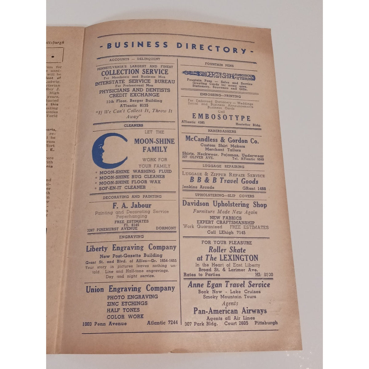 1946 This Week in Pittsburgh Guide Ted Weems Old Vintage Ephemera Ads