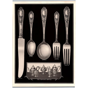 1930s FONTAINE INTERNATIONAL STERLING Silverware Print Advertisement Art Deco