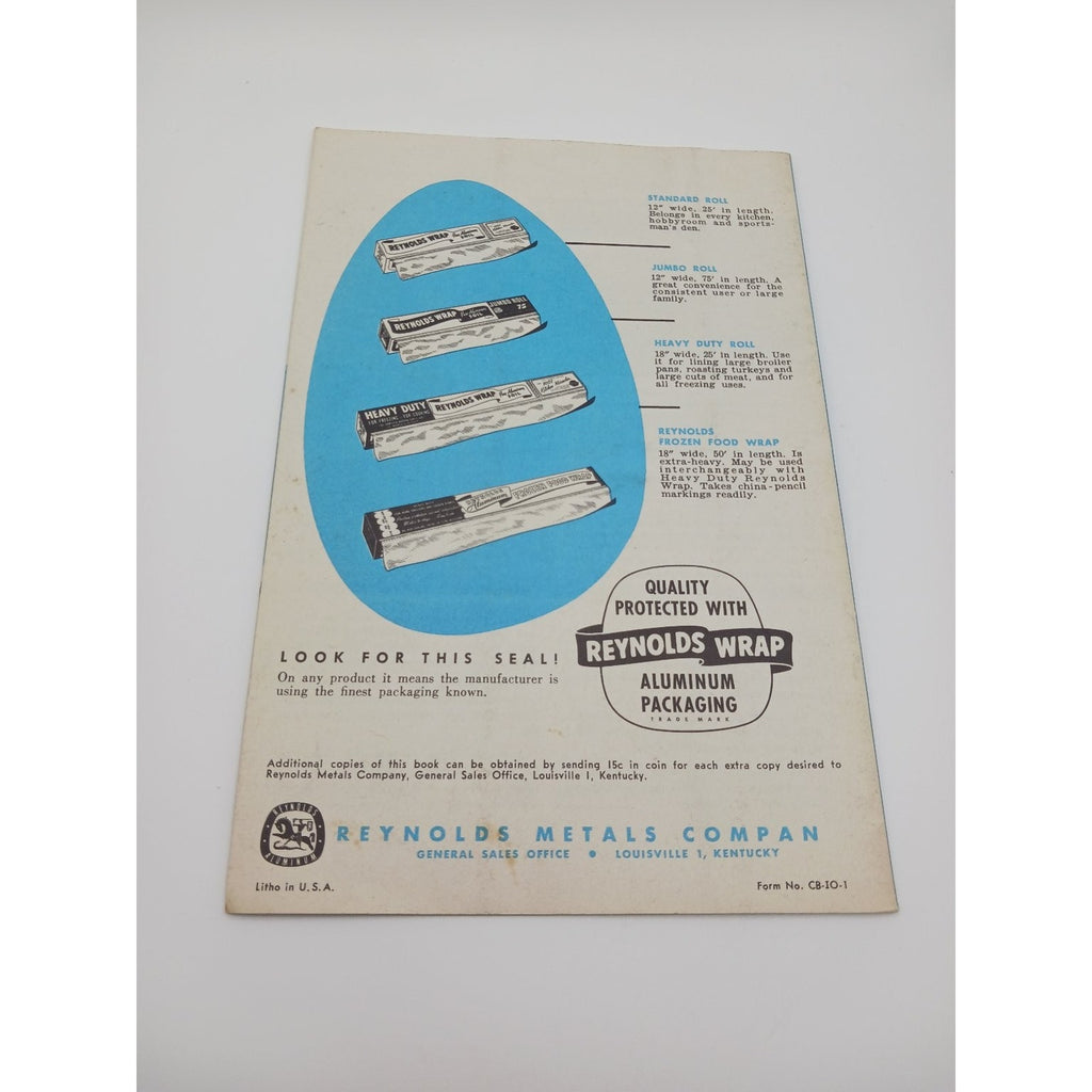 Vintage Reynolds Wrap Casual Cooking Recipe Booklet 1954 Grilling Tips