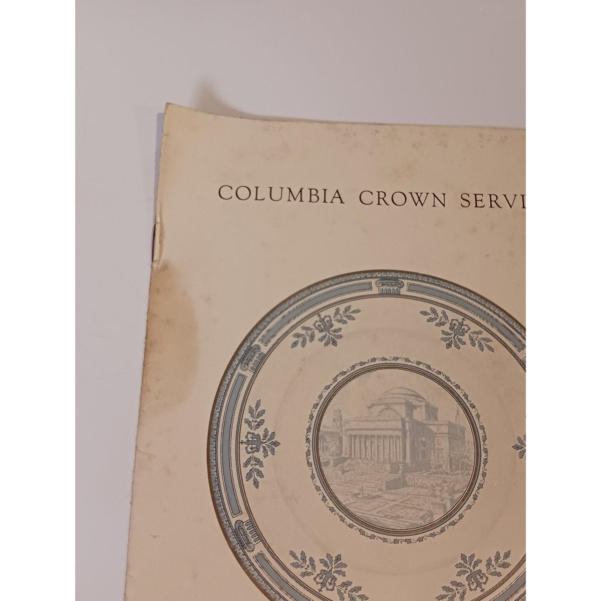 1930s Columbia University Crown Service Lenox China Plate Brochure Ephemera NYC