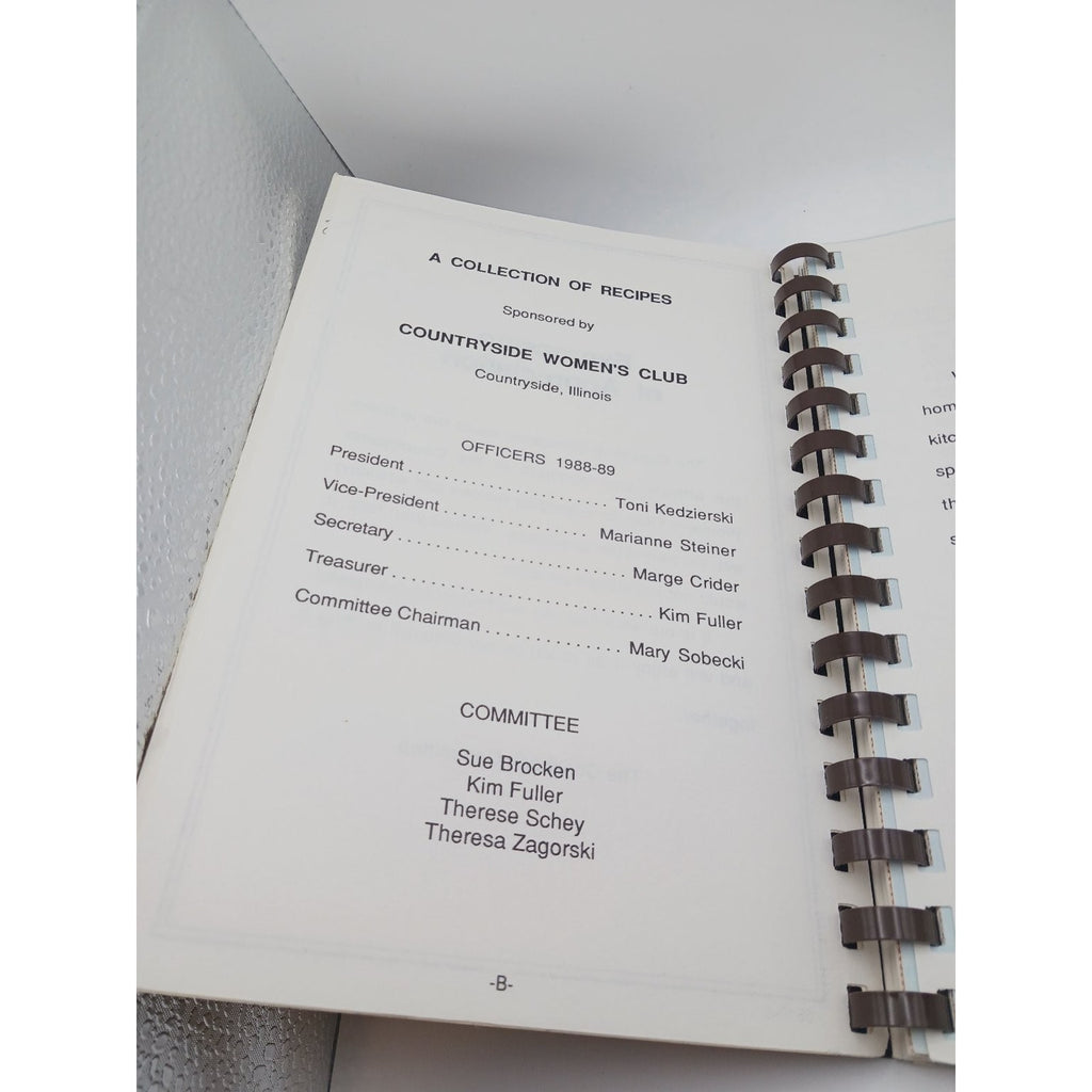 Countryside Women's Club Cook Book 1989 Kitchen Kookery Community Recipes