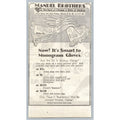 1933 Mandel Brothers Chicago Monogram Gloves Advertisement Ephemera Art Deco