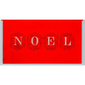 1955 Noel Red MCM Vintage Christmas Card Designed by AAG Classic Style