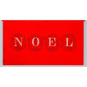 1955 Noel Red MCM Vintage Christmas Card Designed by AAG Classic Style