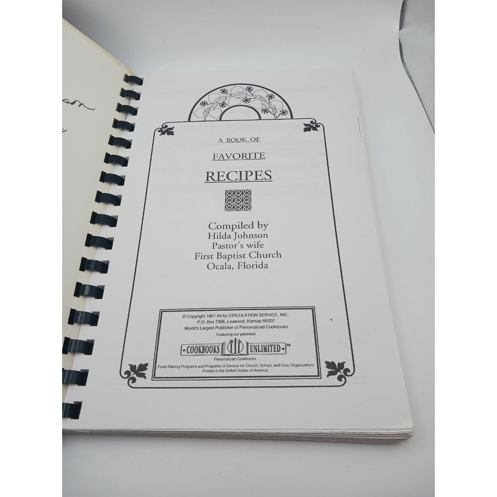 Thank Heaven For Home Made Cooks Yummy Recipes Hilda Johnson 1994 Cookbook