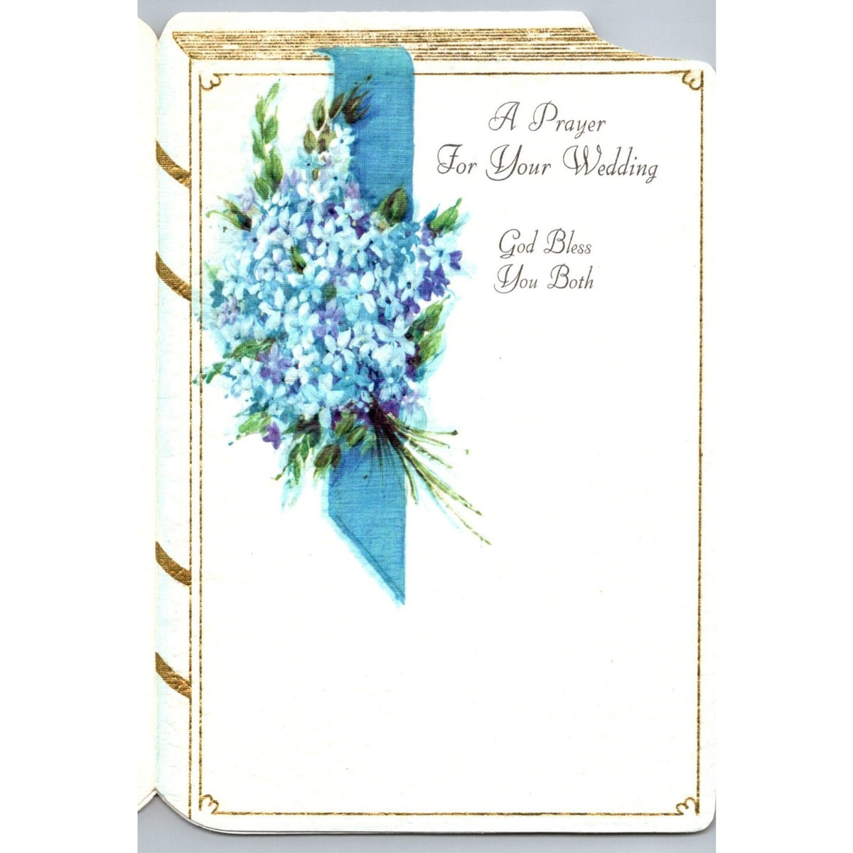 Vintage Ambassador Cards Wedding Greeting Card Prayer Floral Book Design Bible