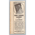1931 B M Bower The Long Loop Western Book Advertisement Ad Little Brown Boston