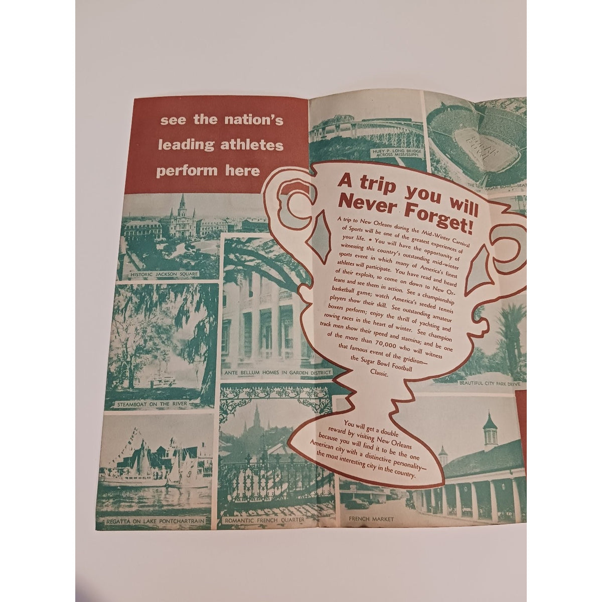 1941 Sugar Bowl New Orleans Mid Winter Sports Program Brochure Football Ephemera