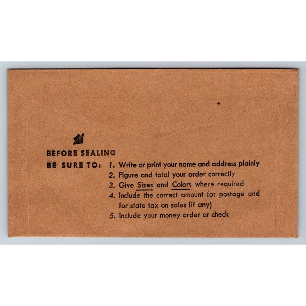 1940s Vintage Sears Roebuck Philadelphia Mail Order Blank & Credit App Ephemera