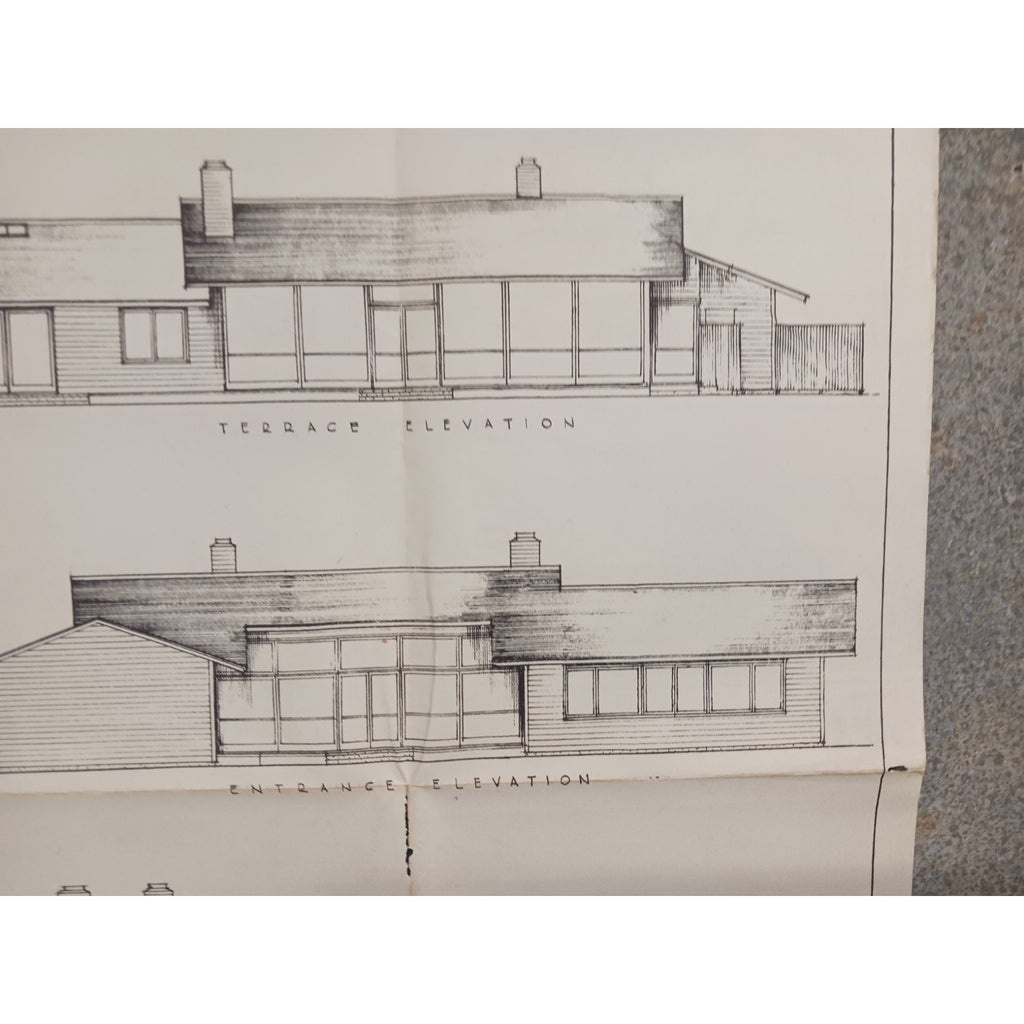 VTG 1950s Modern But Friendly Good Housekeeping Floor Plan MCM U Shape Ranch