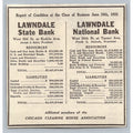 1931 Lawndale Banks Chicago Financial Report Ephemera Great Depression Era Ad