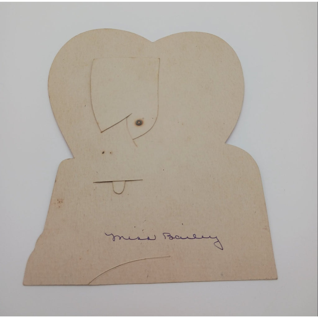 Vintage Valentine Card Girl Ducks Don't Churn Know I'm Yours Mechanical Eyes Arm