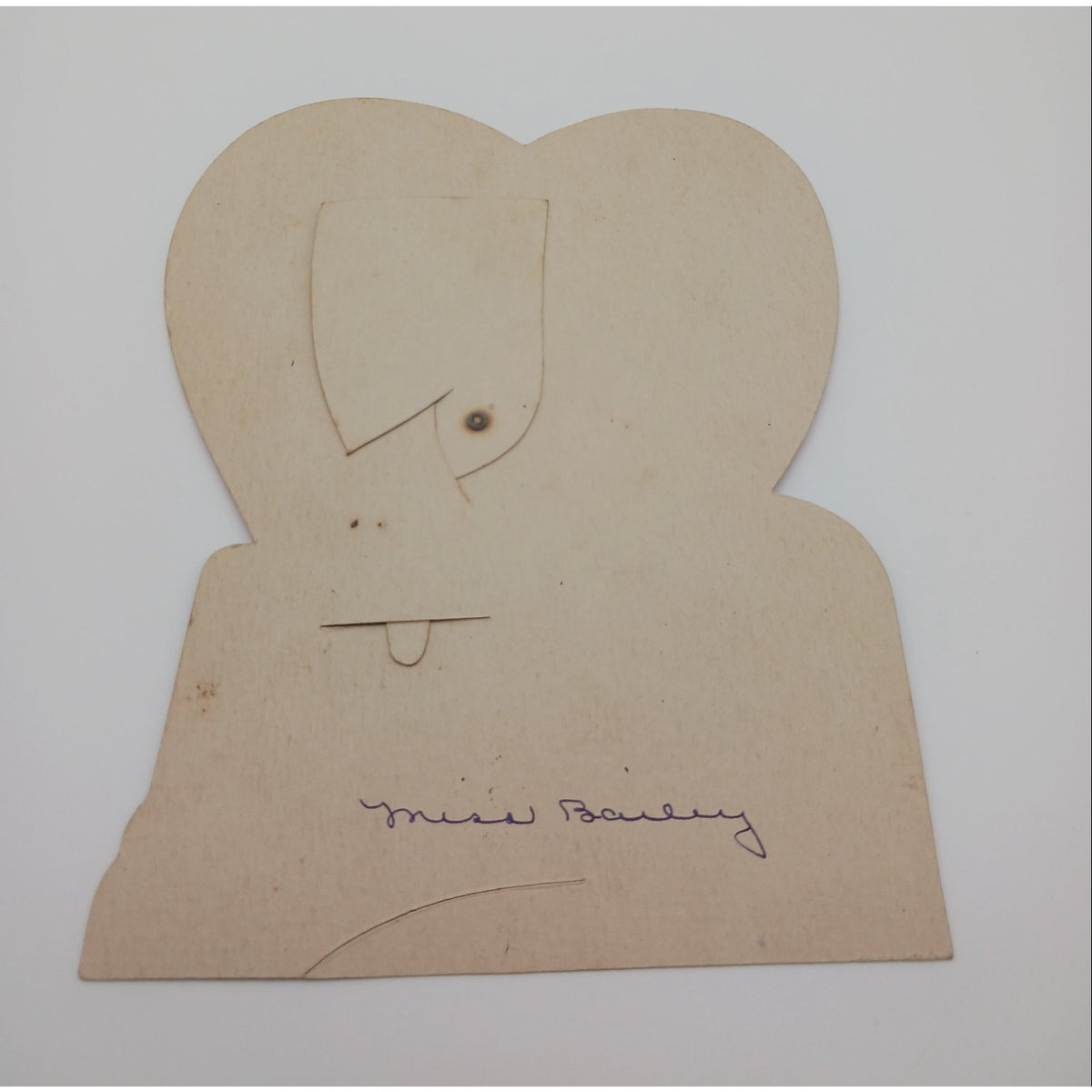 Vintage Valentine Card Girl Ducks Don't Churn Know I'm Yours Mechanical Eyes Arm