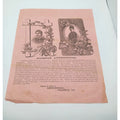 1870s 1880s Antique Victorian Caxton Printing Co Conn Photo Frame Agent Ad Flyer