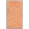 1940s Henry & Cox Knoxville TN Tom's Toasted Peanuts Sales Receipt Red Invoice