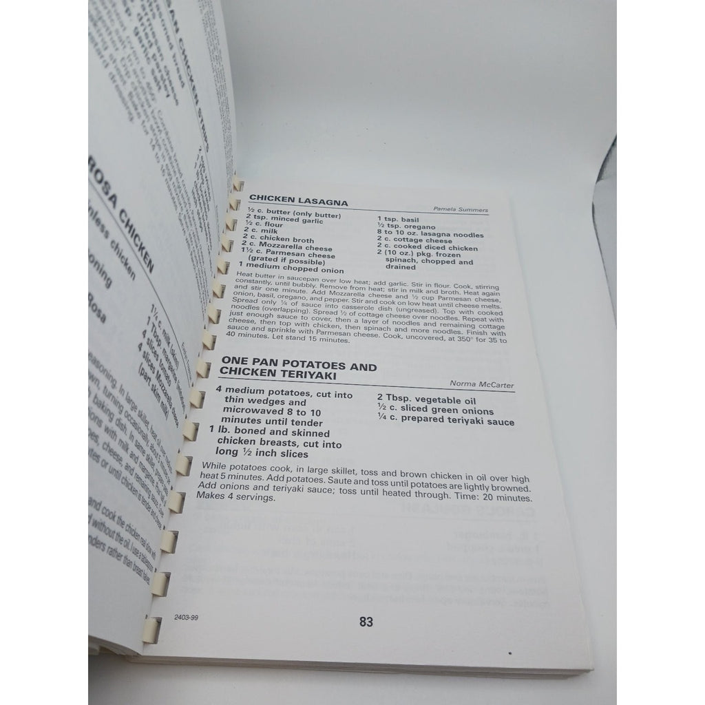 Relay for Life Cookbook 1999 Community Recipes Cooking up a Cure Spiral
