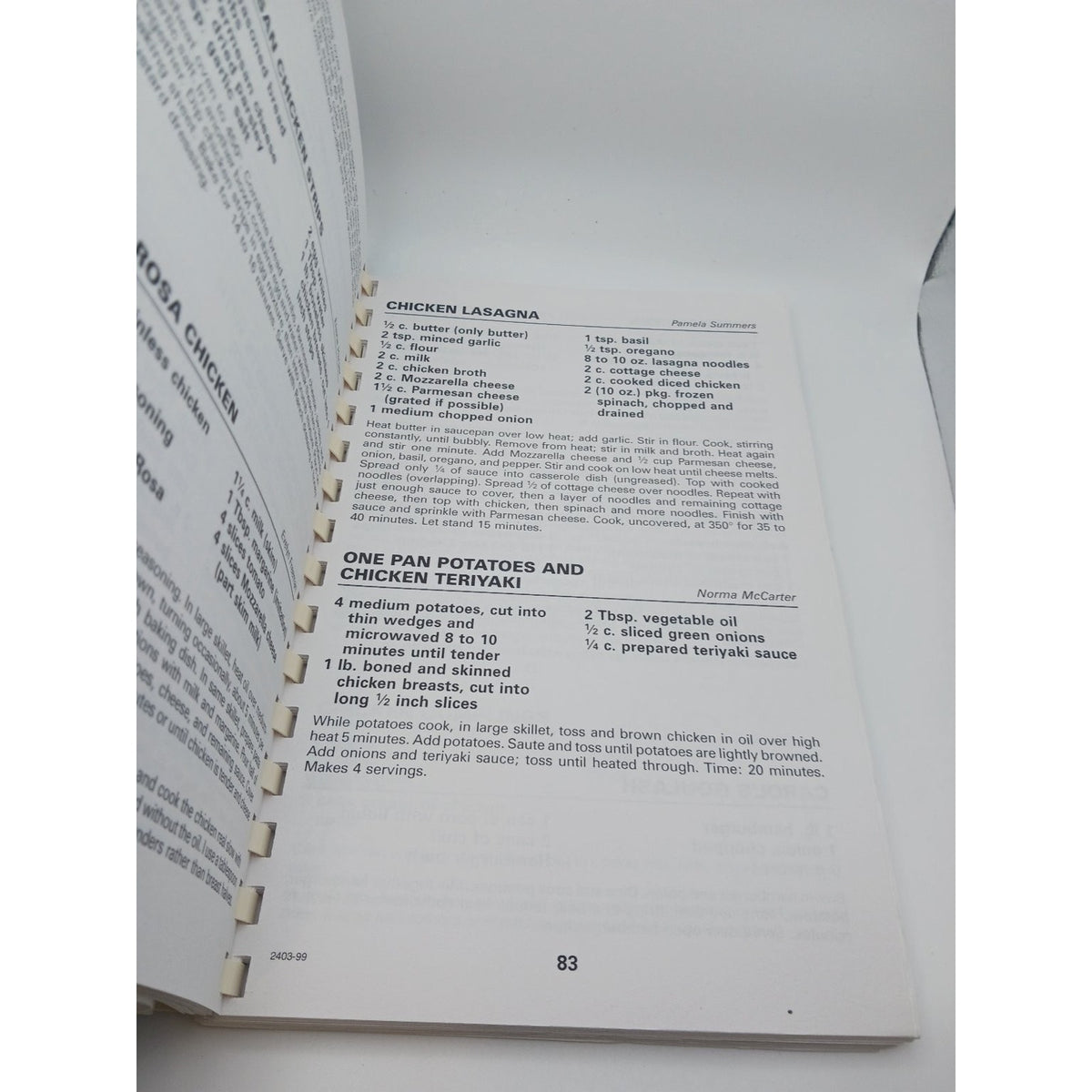 Relay for Life Cookbook 1999 Community Recipes Cooking up a Cure Spiral