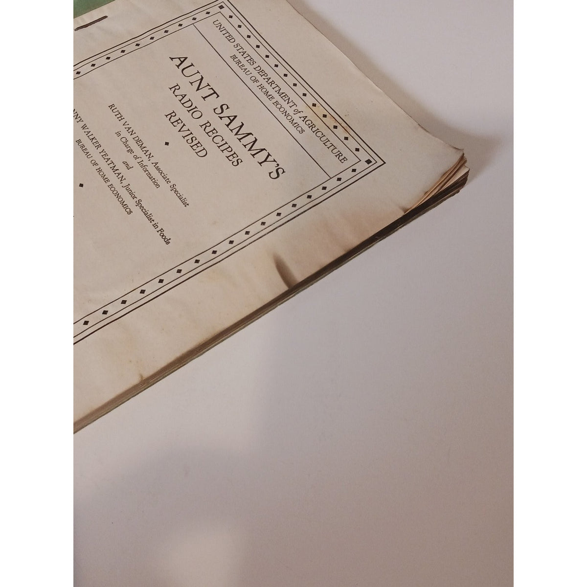 Aunt Sammy's Radio Recipes Revised 1931 USDA Cookbook Vintage Ephemera