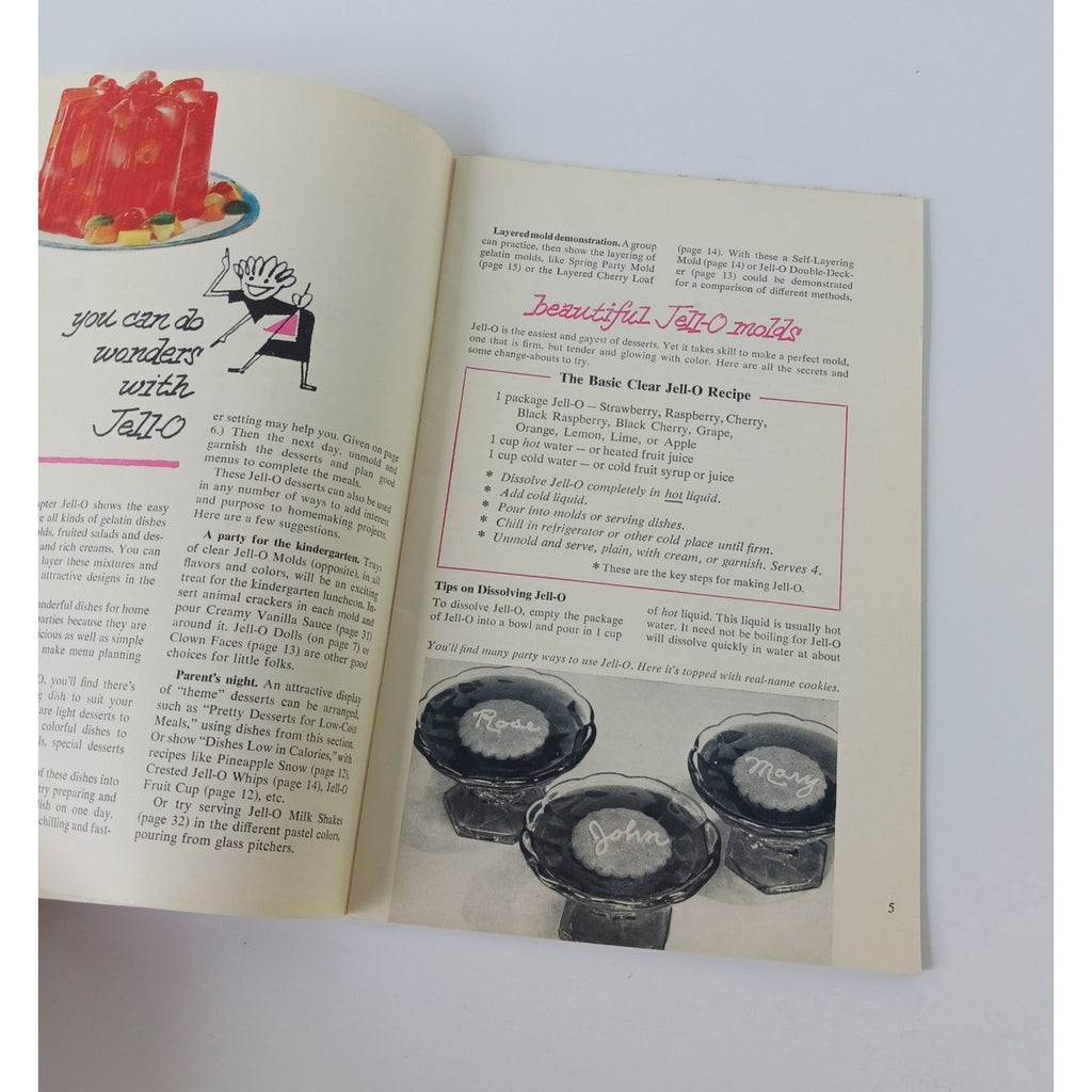 Vintage 1952 Jell-O Recipe Booklet Gelatin Pudding Pie Filling Mid-Century