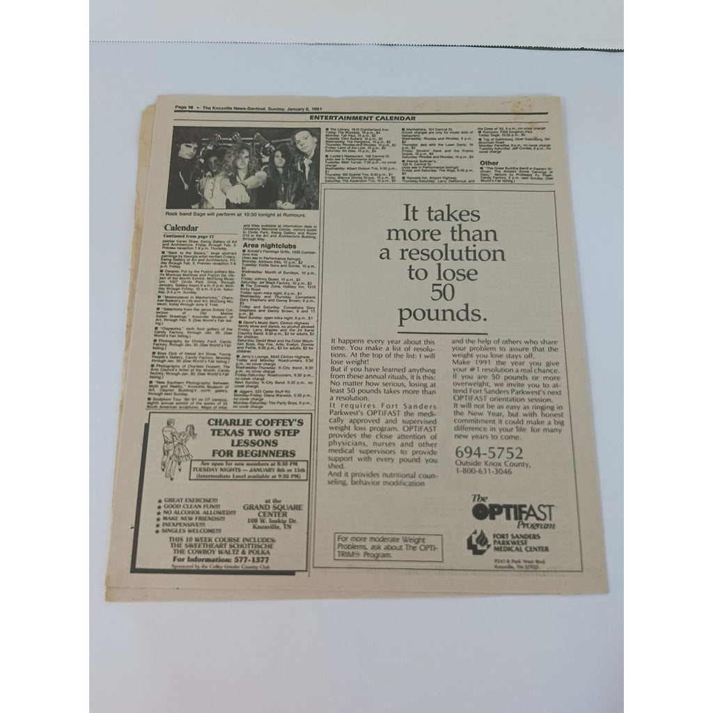 1991 Knoxville News Sentinel SHOW TIME TV Under Cover Linda Purl Anthony Denison