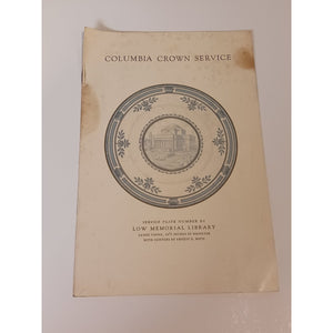 1930s Columbia University Crown Service Lenox China Plate Brochure Ephemera NYC