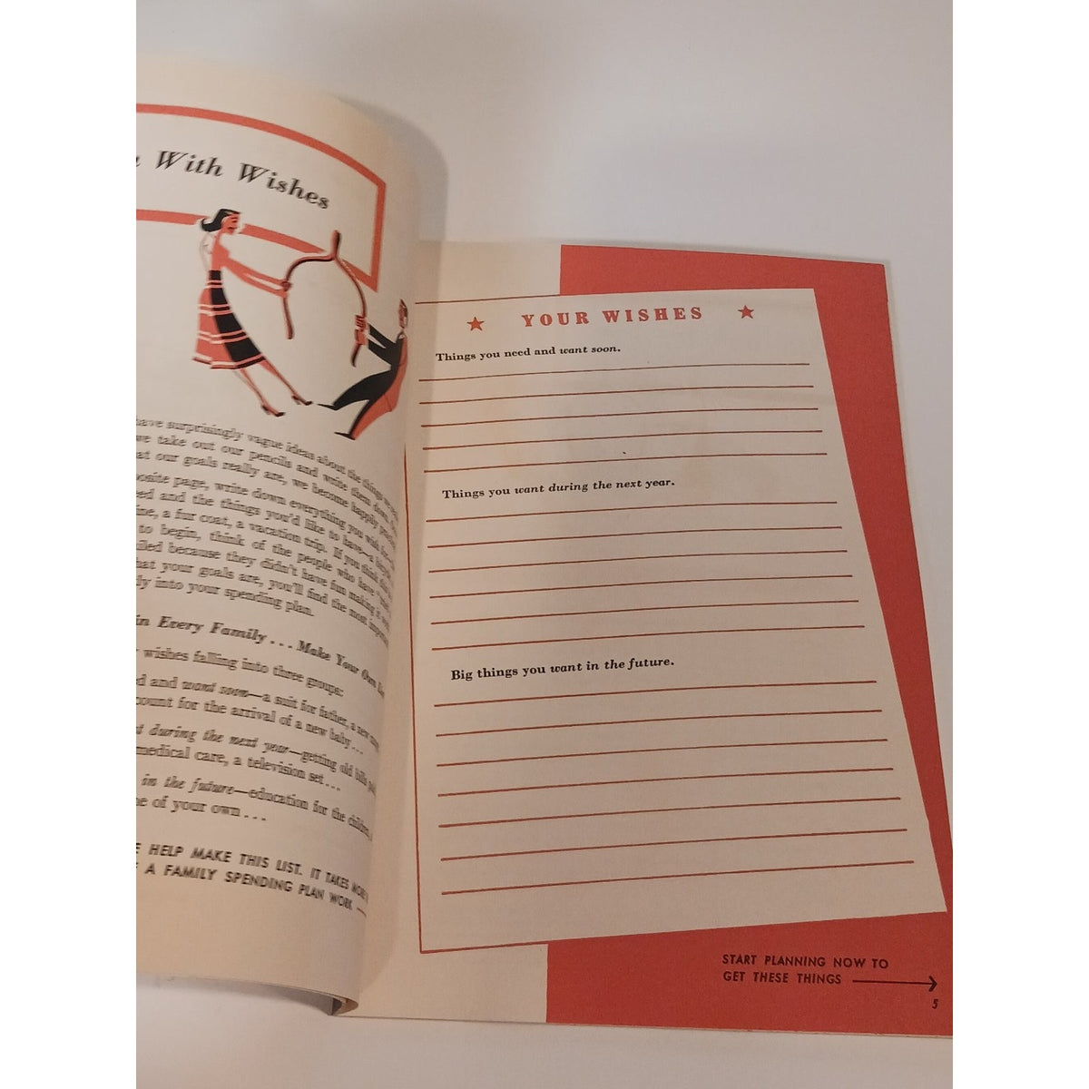 1951 Household Finance Money Management Budget Planner Booklet Mid Century