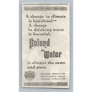 Vintage 1930s Poland Water Chicago Print Ad American Medical Association