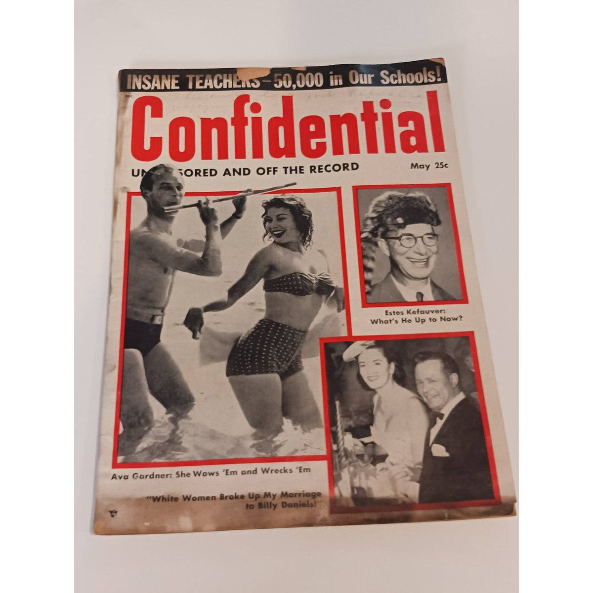 1950s Confidential Magazine Ava Gardner Estes Kefauver Vintage Scandal Newsstand