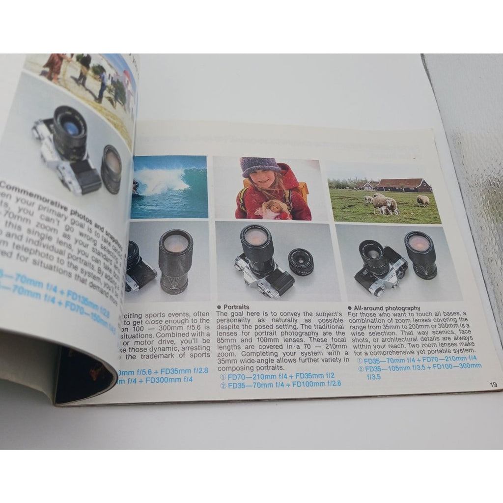 Canon Lens Wonderland New FD Lens Guide Book Manual English Edition Vintage