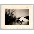Flood Scene 1950s Snapshot Photograph Building Tree Americana Vernacular House