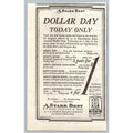 A Starr Best Chicago Dollar Day Ad 1930s Men's Fashion Wabash Avenue Ephemera