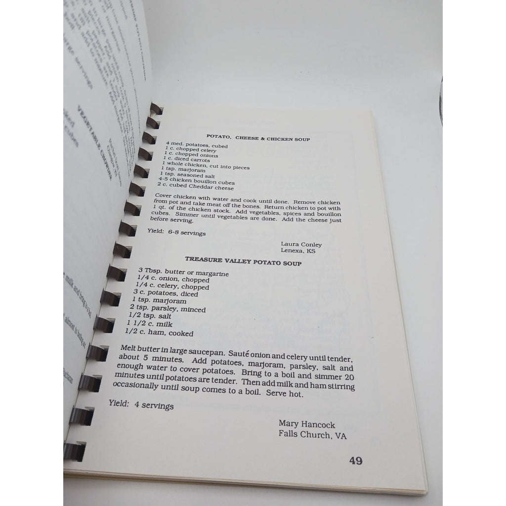 Please Pass the Potatoes Cookbook Society of St Andrew Recipes Spiral Bound VA