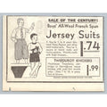 1931 Boston Store Boys Clothing Ad Tweeduroy Knickers Jersey Suits Ephemera