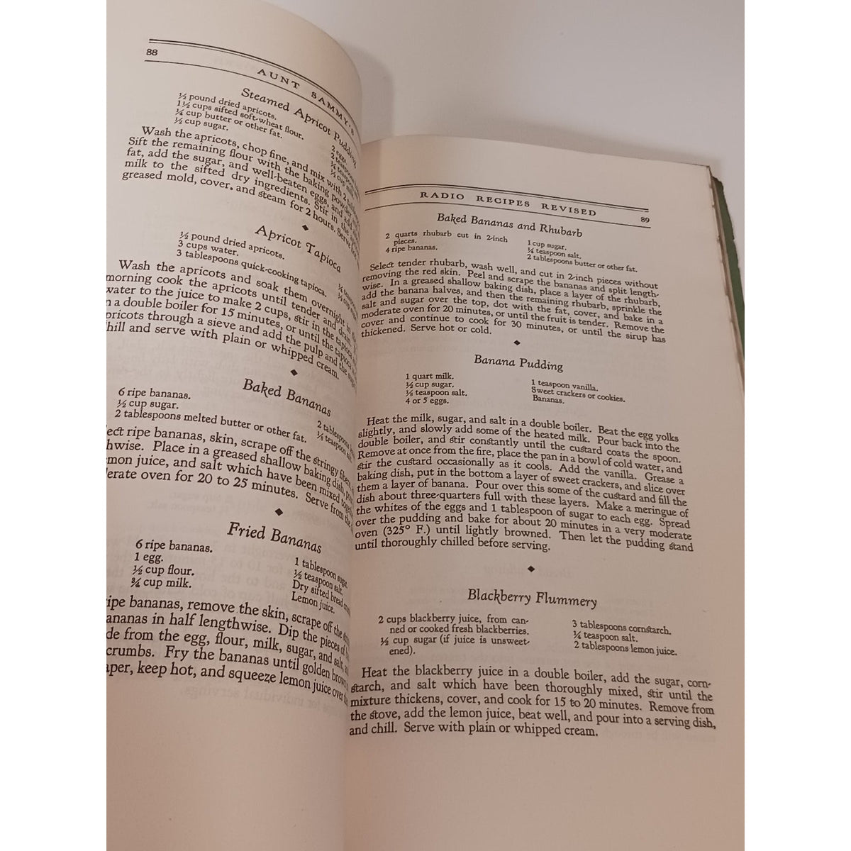 Aunt Sammy's Radio Recipes Revised 1931 USDA Cookbook Vintage Ephemera