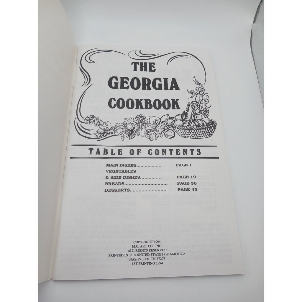 The Georgia Cookbook Pearlie B Scott 1994 1st Printing Southern Recipes