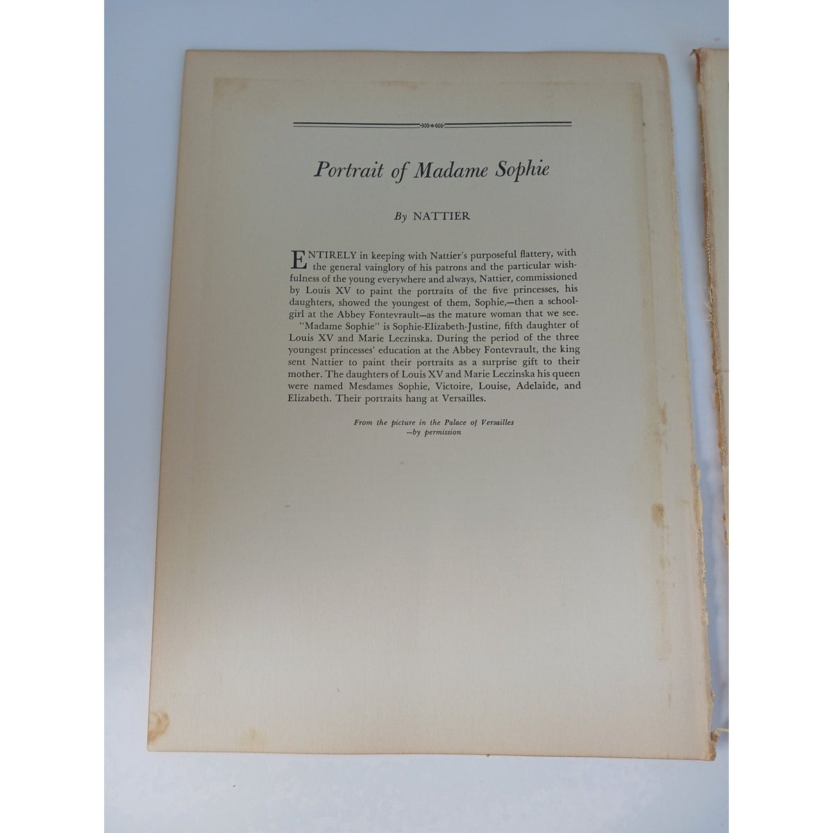 1939 Jean Marc Nattier Portrait of Madame Sophie Lithograph Art Print Book Plate