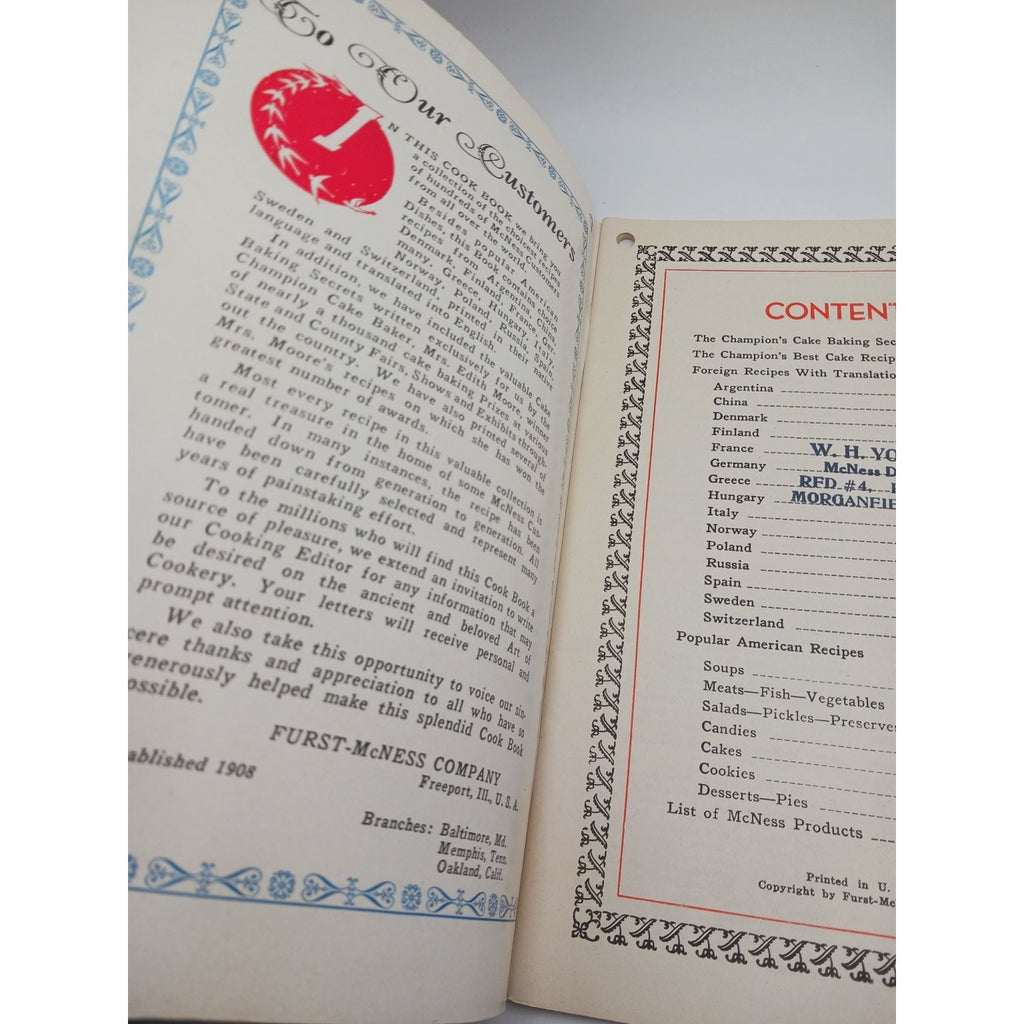McNess Recipes From Round The World Cookbook Booklet Vintage International