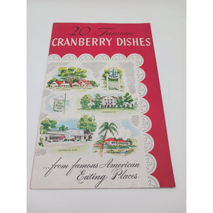 Vintage Ocean Spray 20 Famous Cranberry Dishes Recipe Booklet 1940s 1950s